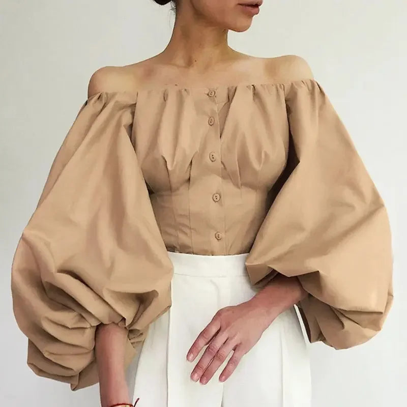 Lantern Sleeve Blouse