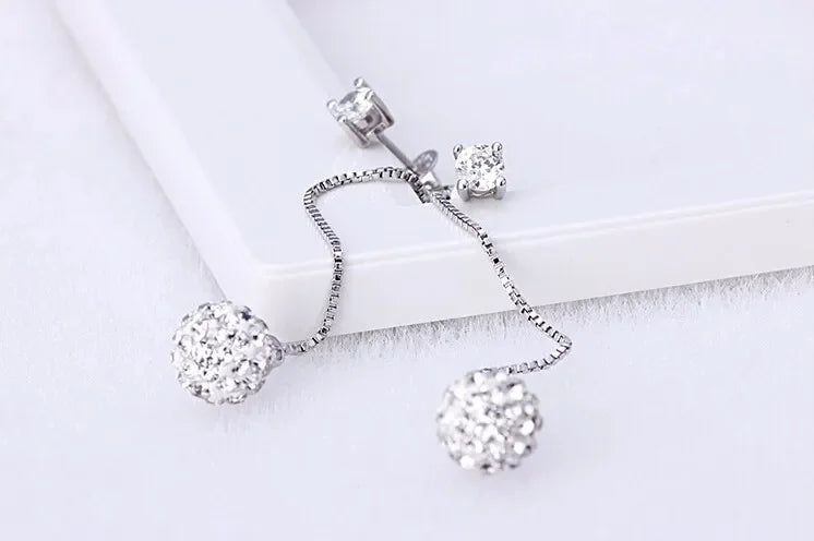 925 Sterling Silver Long Drop Earrings