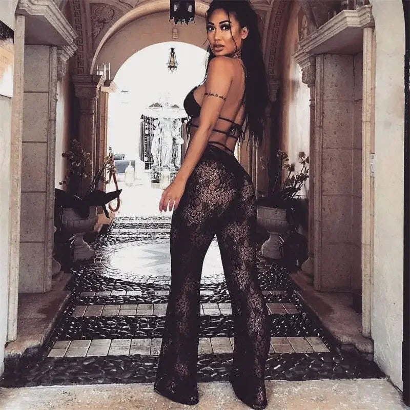 Sexy High Waist Sheer Pants