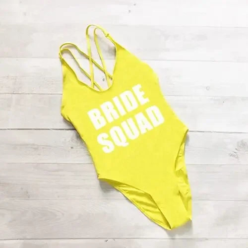 BRIDE SQUAD High Cut Swimsuit