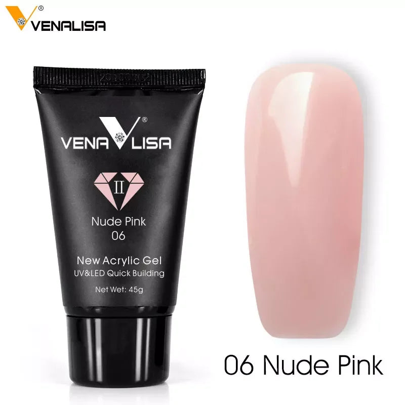 Venalisa Poly Nail Gel Nail Art French Nail Constraction Jelly Builder Extension Gel Acrylic Slip Solutions Clearnser Remover