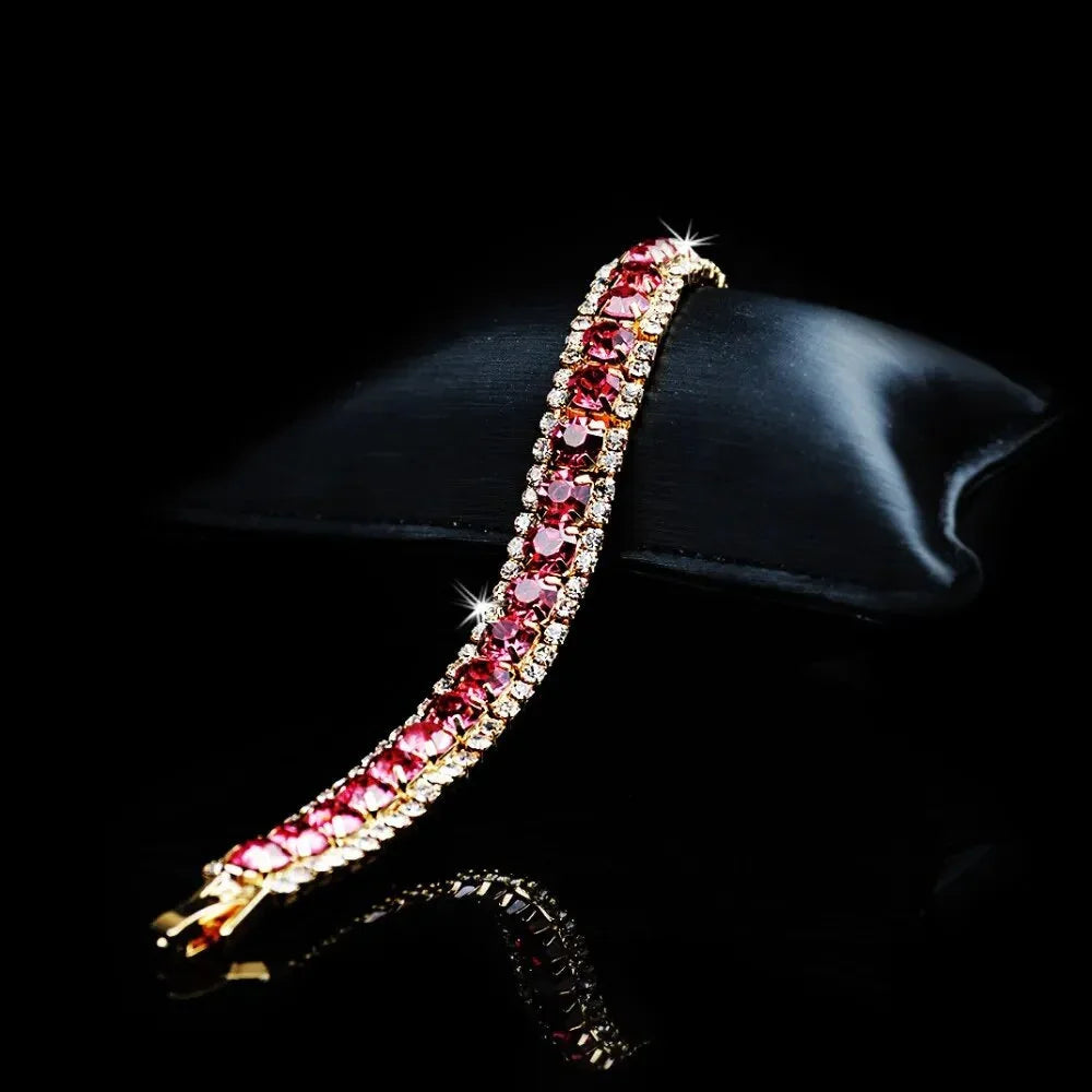 LUX Braided Gold & Pink Bracelet
