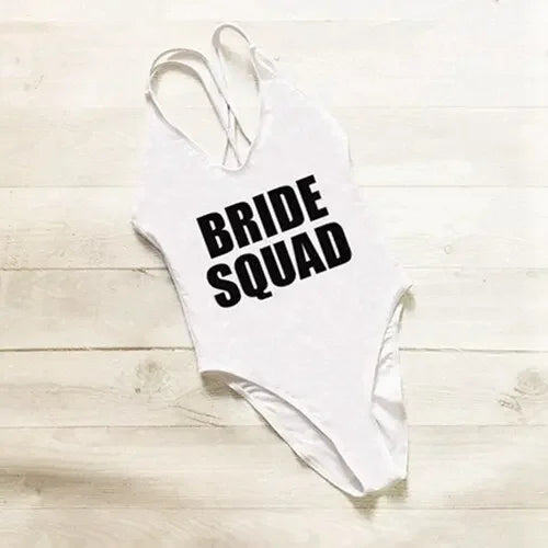 BRIDE SQUAD High Cut Swimsuit