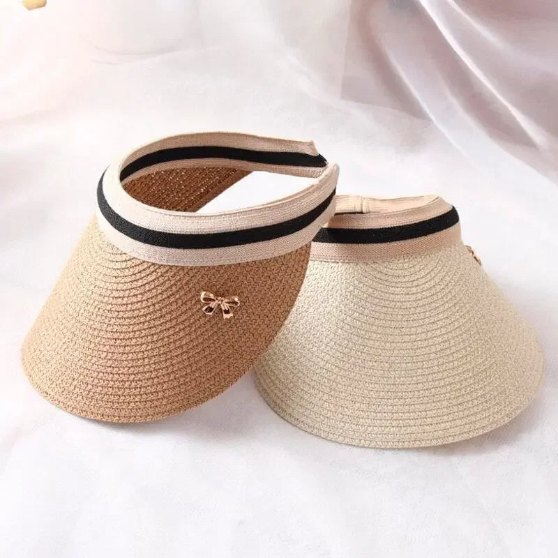 Handmade Adult & Child Matching Straw Visor Hats