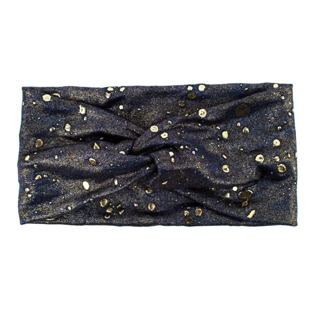 Metallic Color Wide Elastic Headbands