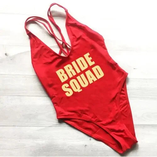 BRIDE SQUAD High Cut Swimsuit