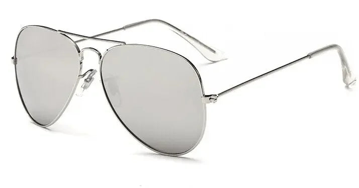 Men’s Retro Silver Sun Glasses