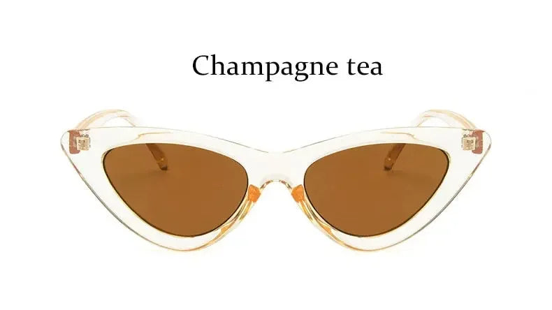 Cat Eye Fashion Sunglasses Women Vintage small Leopard Triangle Sunglasses Retro Female Eyewear UV400 Brand Designer Retro