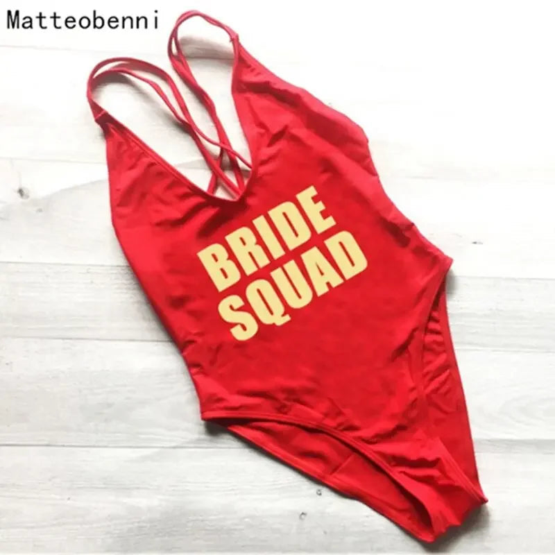 BRIDE SQUAD High Cut Swimsuit