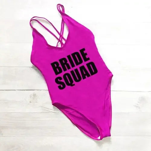 BRIDE SQUAD High Cut Swimsuit