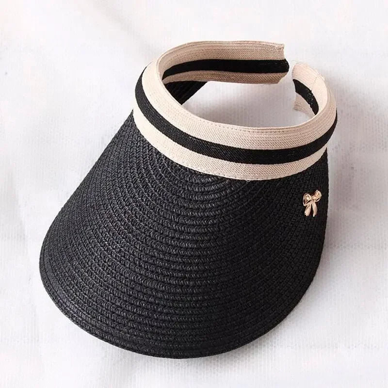 Handmade Adult & Child Matching Straw Visor Hats