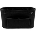 Makeup Storage Organizer,Felt Cloth Insert Cosmetic Bag Multi-pockets Fits in Handbag Cosmetic Toiletry Bag for Travel Organizer