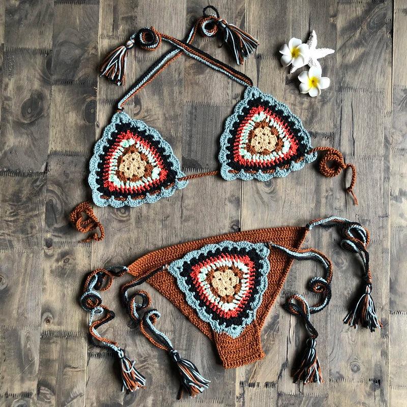 Boho Crochet Micro Bikini Set
