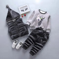 Winter newborn velvet tops pullover sweatshirt vest jacket pants outfit
