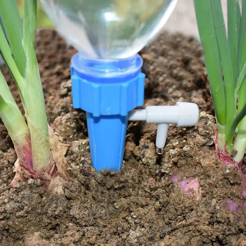 Drip Irrigation Automatic Plant Waterers System Adjustable drip water spikes taper plants pot watering for Coke bottles 1pcs