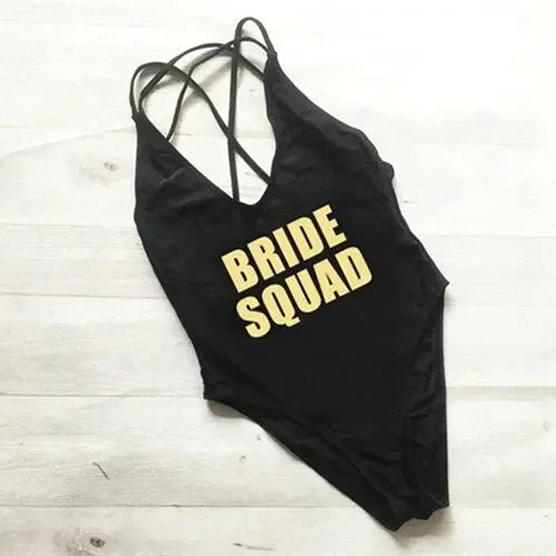 BRIDE SQUAD High Cut Swimsuit