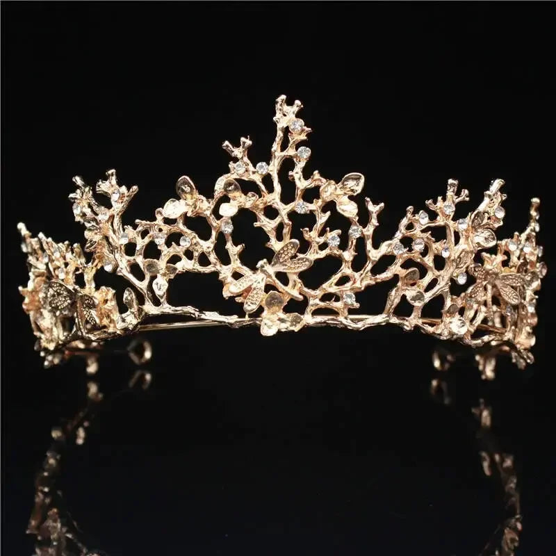 Vintage Baroque Bridal Wedding Tiaras and Crowns Women Bride Pageant Prom Hair Ornaments Wedding head Jewelry Accessories