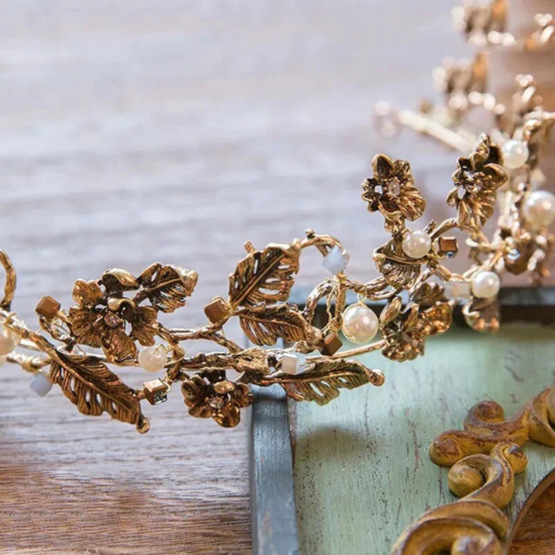 Vintage Baroque Bridal Wedding Tiaras and Crowns Women Bride Pageant Prom Hair Ornaments Wedding head Jewelry Accessories
