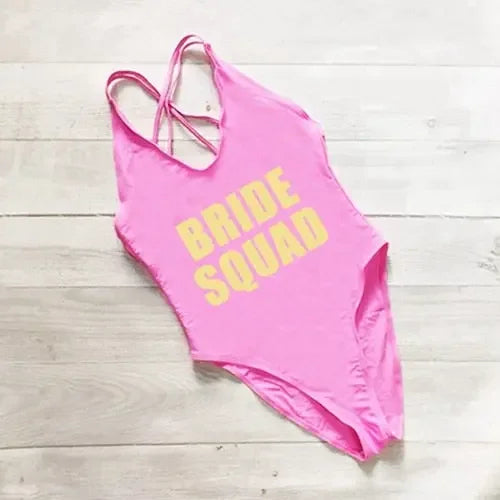 BRIDE SQUAD High Cut Swimsuit