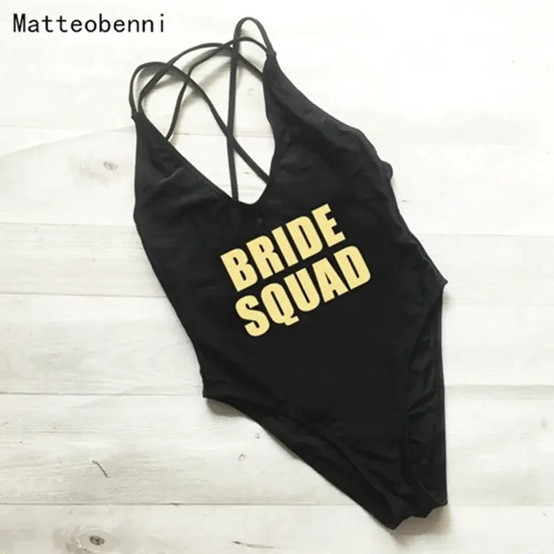 BRIDE SQUAD High Cut Swimsuit
