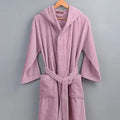 Terry Hooded Embroidery Cotton Bathrobe