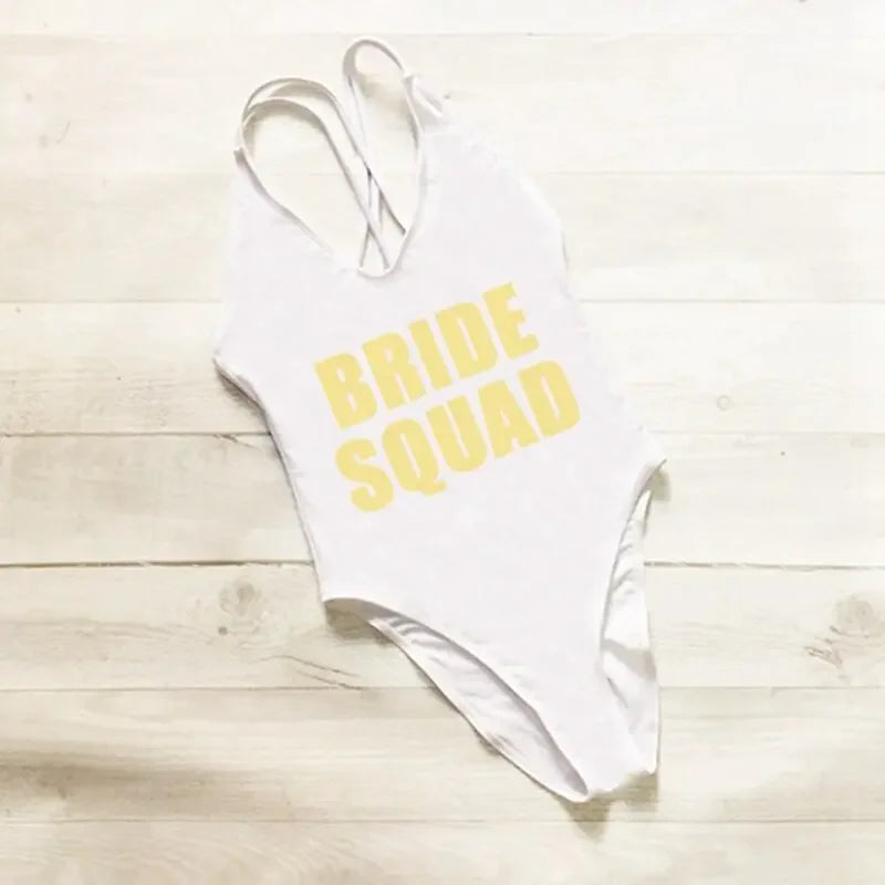 BRIDE SQUAD High Cut Swimsuit