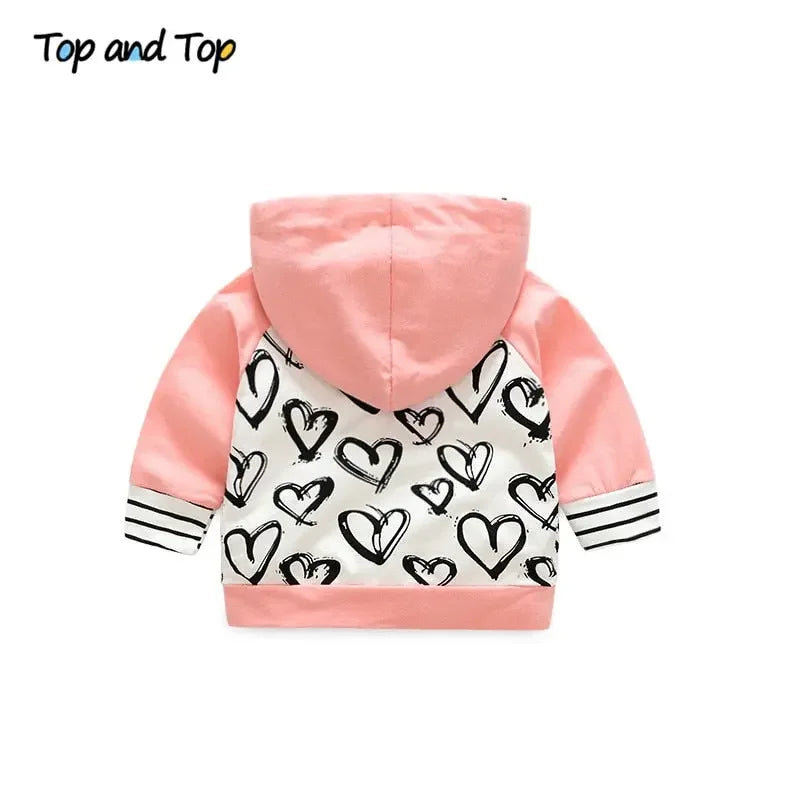 LUX BABY Hooded Sweatshirt & Striped Pants 2pcs Outfit