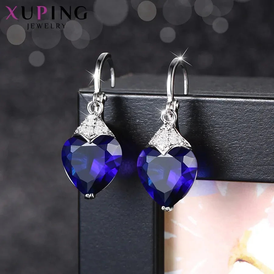 Xuping Jewelry Fashion Luxury Women Drop Earrings with Synthetic Cubic Zirconia for Valentine's Day Gift 27656