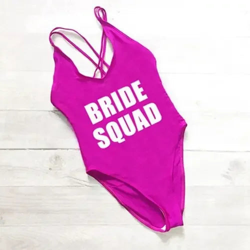 BRIDE SQUAD High Cut Swimsuit