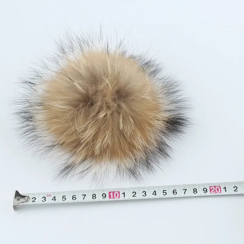 Kids Big Fur Beanie Hat