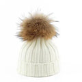 Kids Big Fur Beanie Hat