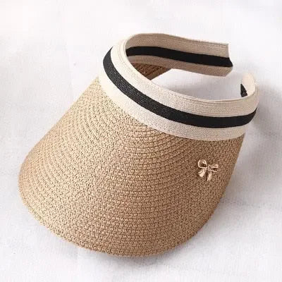 Handmade Adult & Child Matching Straw Visor Hats