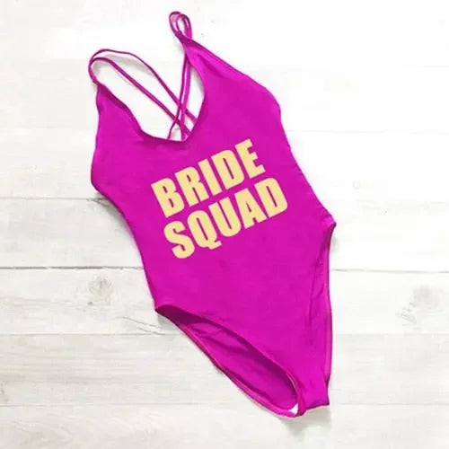 BRIDE SQUAD High Cut Swimsuit
