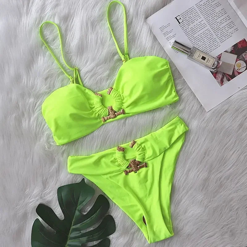 Oceanside Bandeau Push Up Brazilian Bikini