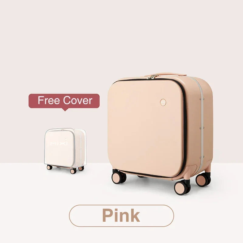 Carry On 18 Inch Polycarbonate Aluminum Frame Suitcase