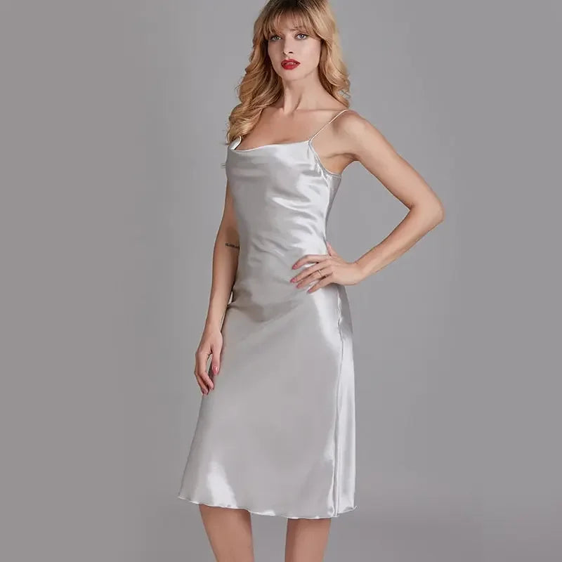 Good Vibes Satin Nightgown