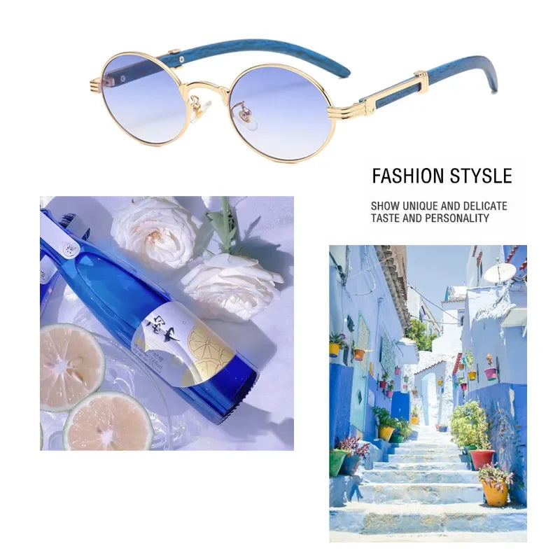 Rocker Luxury Brand Classic Oval Sunglasses