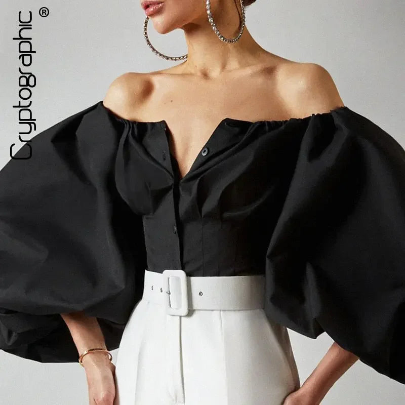 Lantern Sleeve Blouse