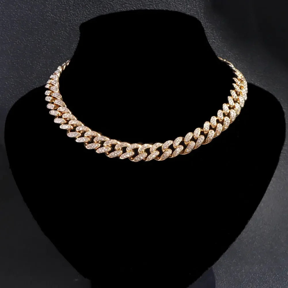Iced Out Miami Link Choker Necklace