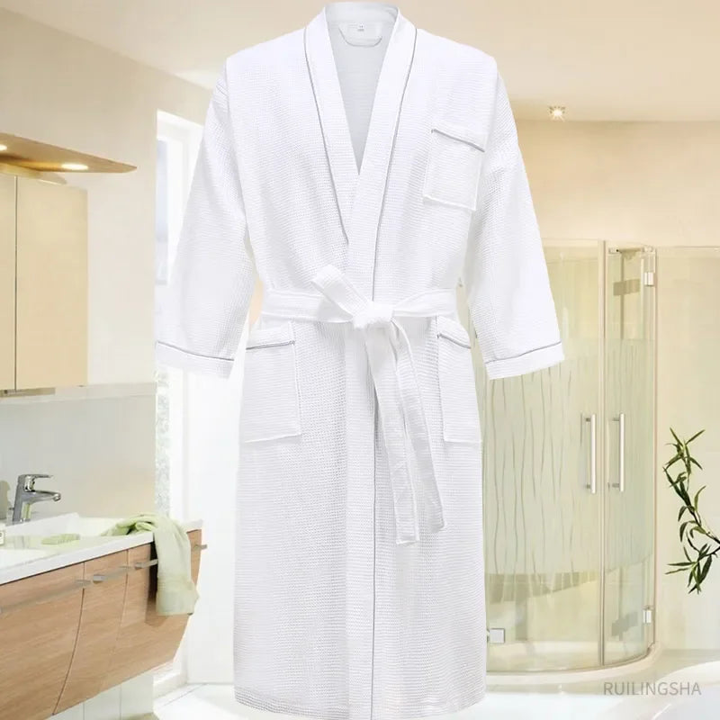 LUXMAN 5 Star Hotel 100% Cotton Waffle Bathrobe