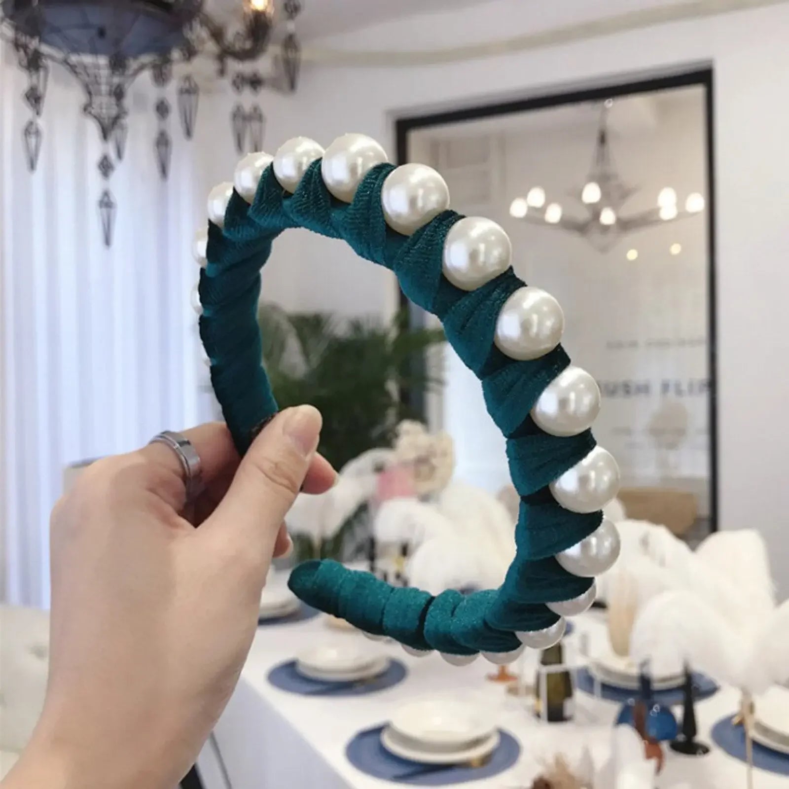 Pearl & Velvet Headband
