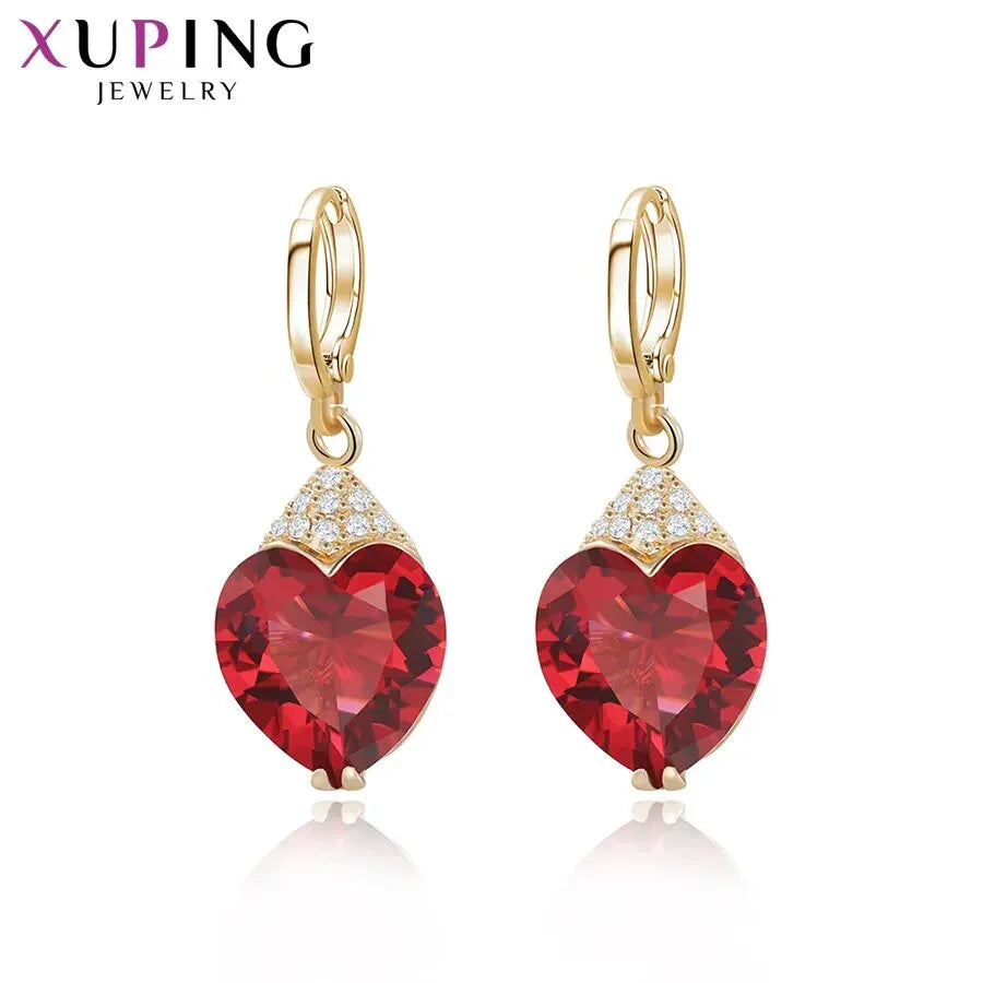 Xuping Jewelry Fashion Luxury Women Drop Earrings with Synthetic Cubic Zirconia for Valentine's Day Gift 27656
