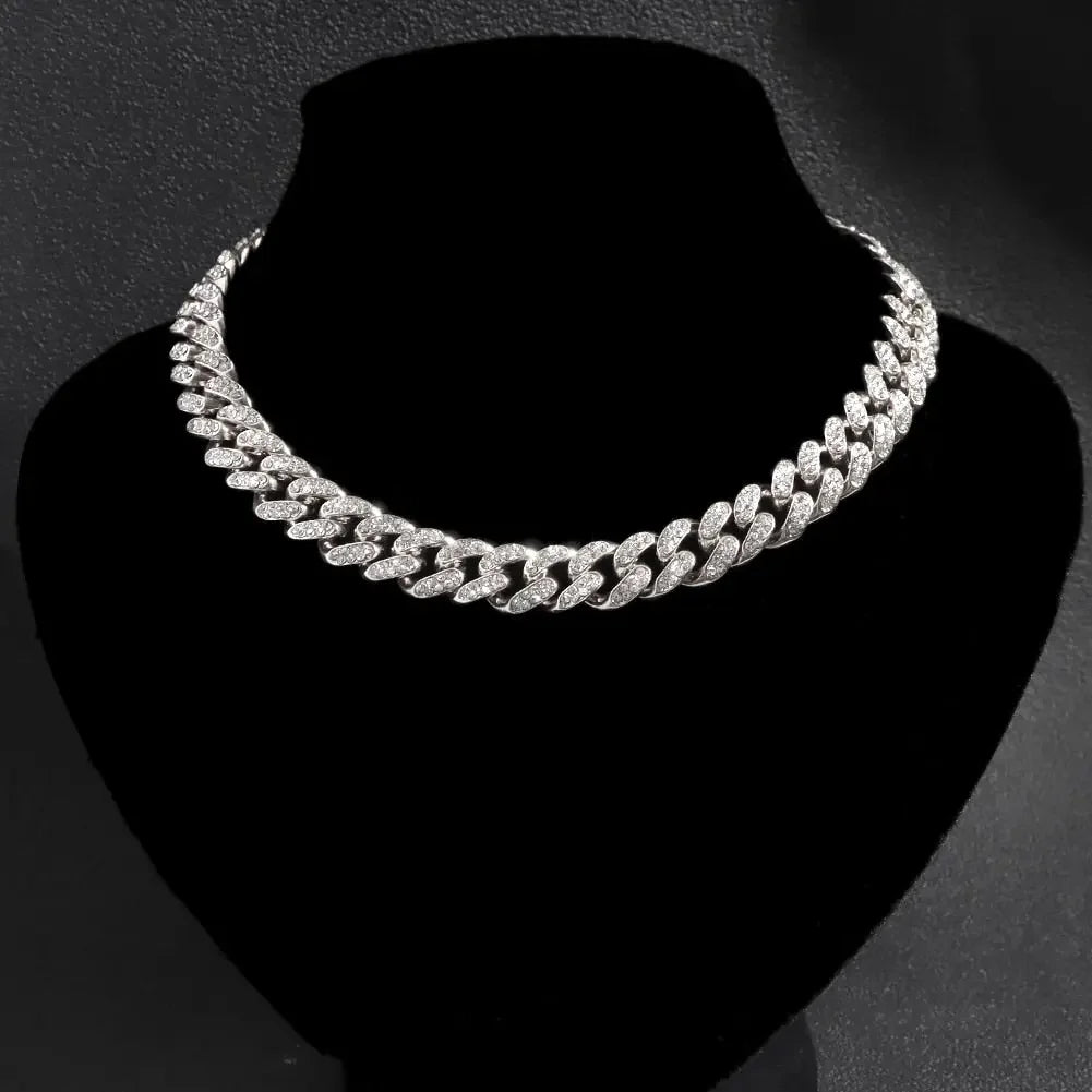 Iced Out Miami Link Choker Necklace