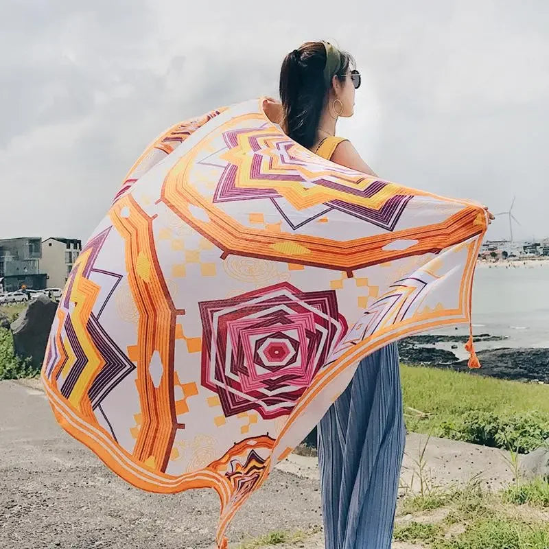 Oversized Boho Cotton Beach Blanket