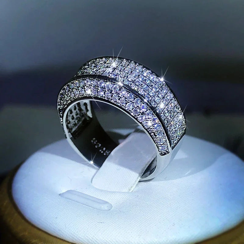 LUX White Zircon 925 Sterling Silver Ring