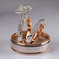 Princess Cut Cubic Zircon Bridal Ring Set