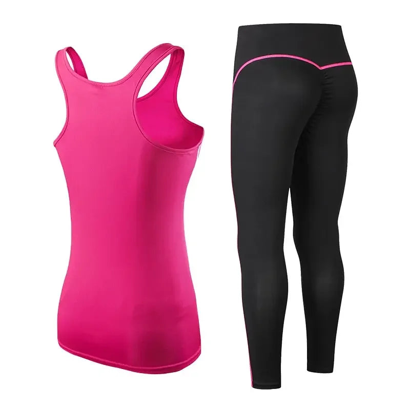 Running Cropped Top +Leggings Set