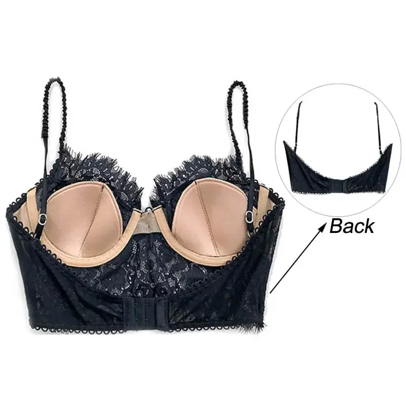 French Lace Flower Embroidery Bralette