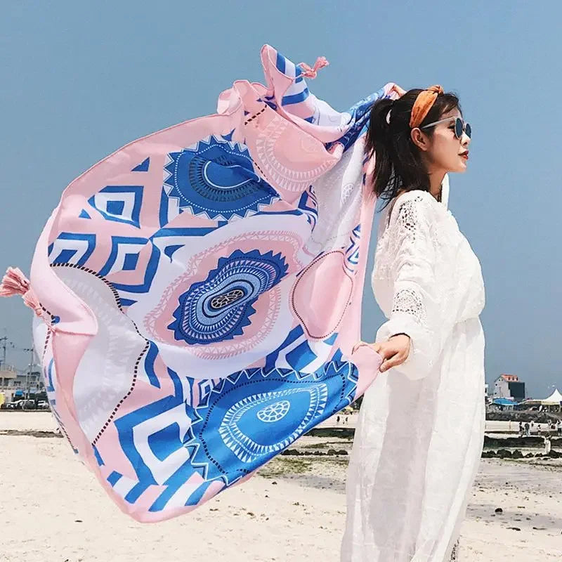 Oversized Boho Cotton Beach Blanket