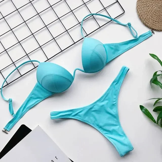 Stella Sexy V-bar Underwire Bra & Thong Bikini